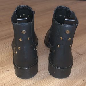 Kate Spade studded black rain boots